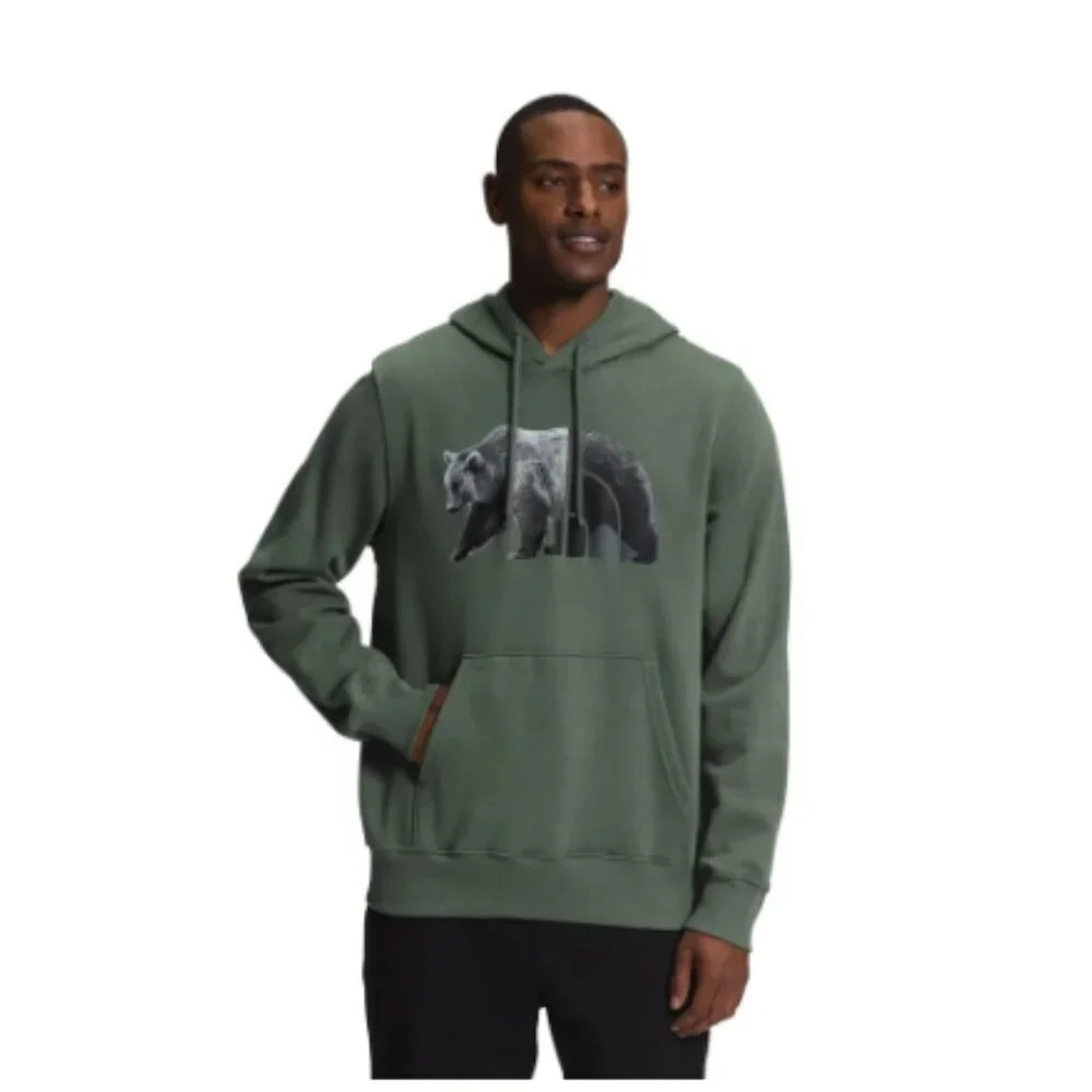 The North Face Bear Pullover Sweatshirt Hooded Track Jacket - Medium